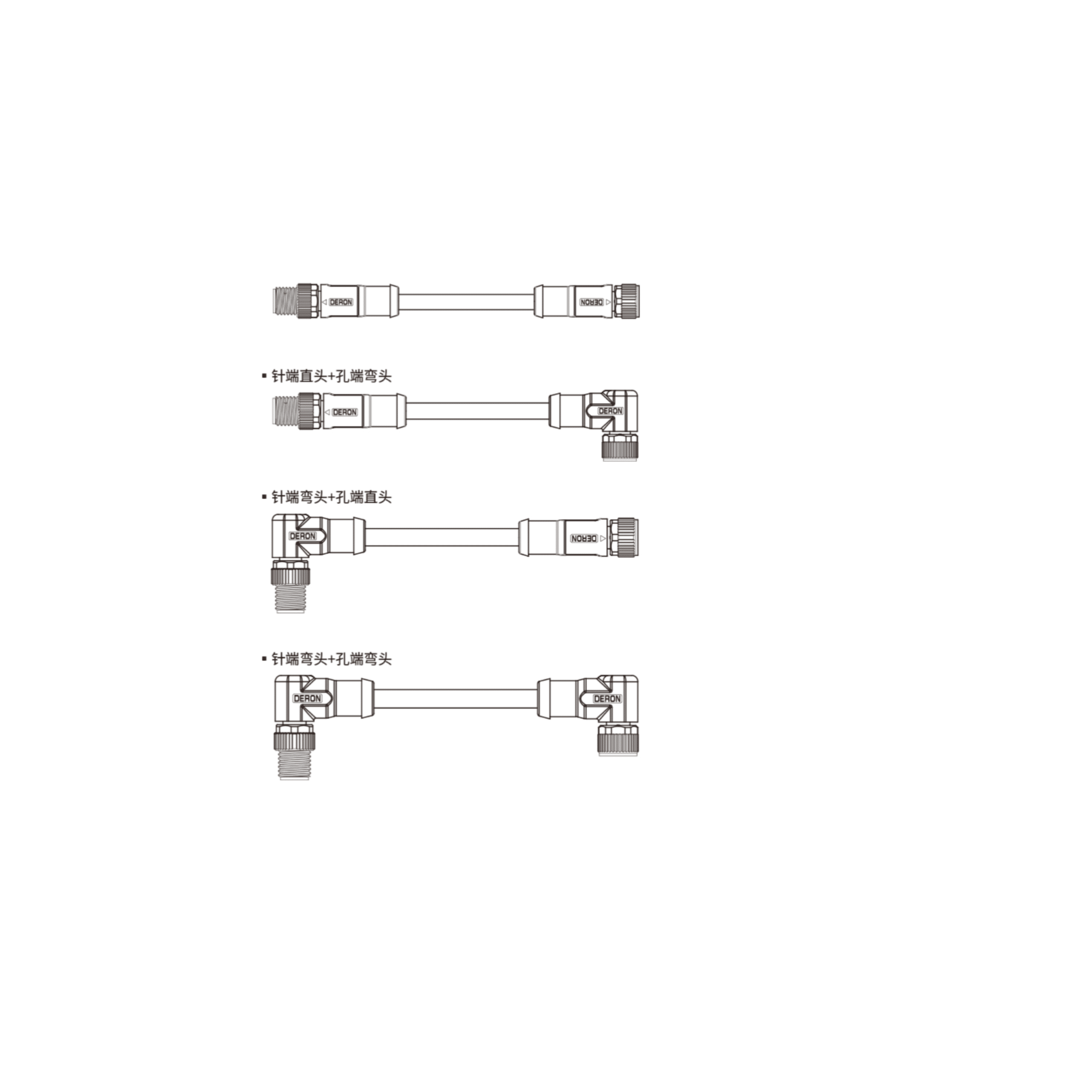 M12(A-code)双端I/O预铸连接器 - 图片 6