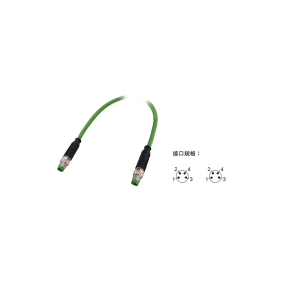 双M8针端连接器